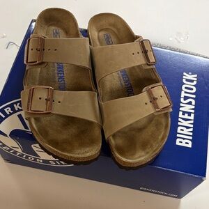 Birkenstock Beige Double-Strap Sandals